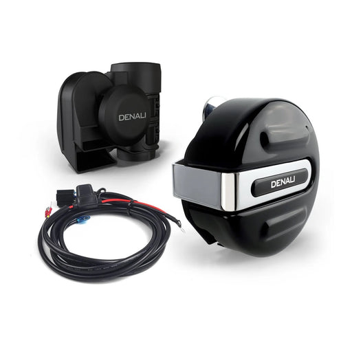 Denali SoundBomb V-Twin Air Horn with Cover / Harness - Chrome
