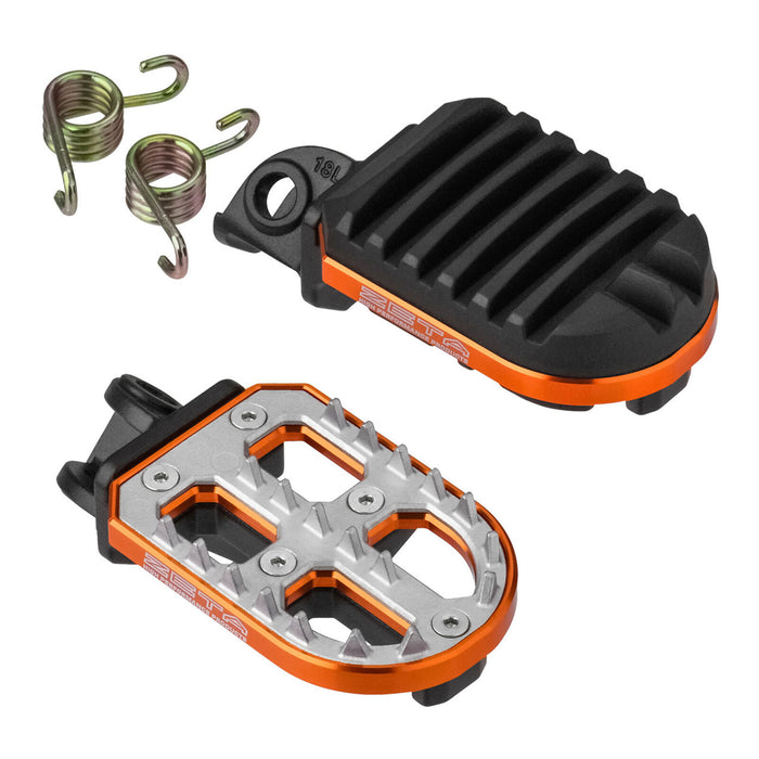 Zeta Adventure Foot Pegs KTM – Orange