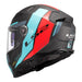 LS2 FF811 Vector II Carbon Grid Helmet - Red / Cyan