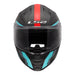 LS2 FF811 Vector II Carbon Grid Helmet - Red / Cyan