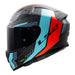 LS2 FF811 Vector II Carbon Grid Helmet - Red / Cyan