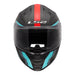 LS2 FF811 Vector II Carbon Grid Helmet - Red / Cyan