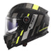 LS2 FF811 Vector II Helmet Tron - Matte Black / Hi-Vis Yellow