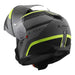 LS2 FF908 Strobe II Monza Flip Front Helmets - Matte Black / Hi-Vis Yellow 06