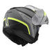 LS2 FF908 Strobe II Monza Flip Front Helmets - Matte Black / Hi-Vis Yellow 06