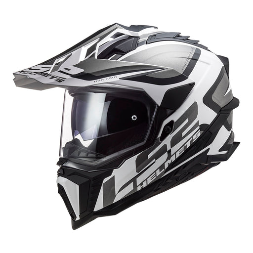 LS2 MX701 Explorer Alter Helmet - Matte Black / White (XS)