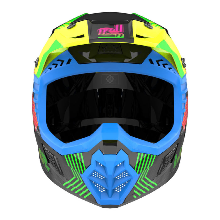 LS2 MX706J COZ Junior Helmet - Chromatic Black / Hi-Vis Pink 06