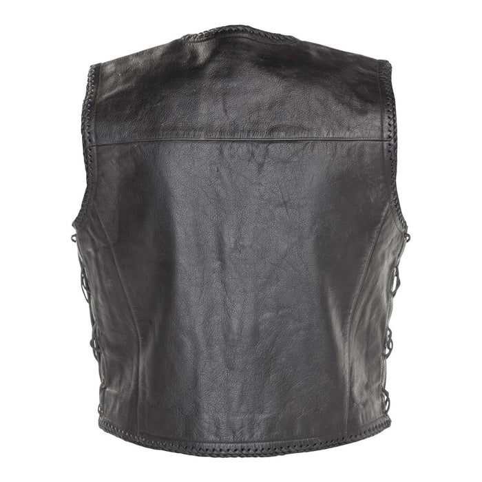 Richa Gilet Sadic Leather Vest with Laces - Black