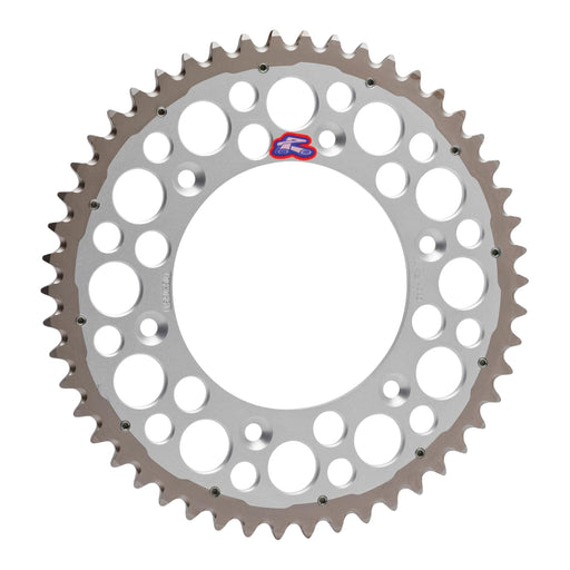 Renthal Sprocket Twinring Silver 48T Bi-metal Grooved