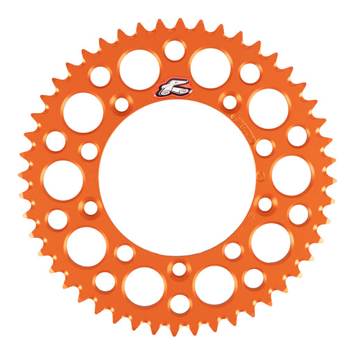Renthal Rear Sprocket 48T Alloy 7075-T6 Grooved - Orange (KTM, Husqvarna)