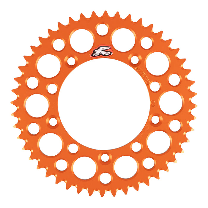 Renthal Rear Sprocket 48T Alloy 7075-T6 Grooved - Orange (KTM, Husqvarna)
