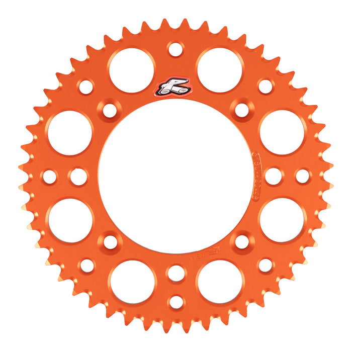 Renthal Rear Sprocket 48T Alloy 7075-T6 Grooved - Orange (KTM, Husqvarna)