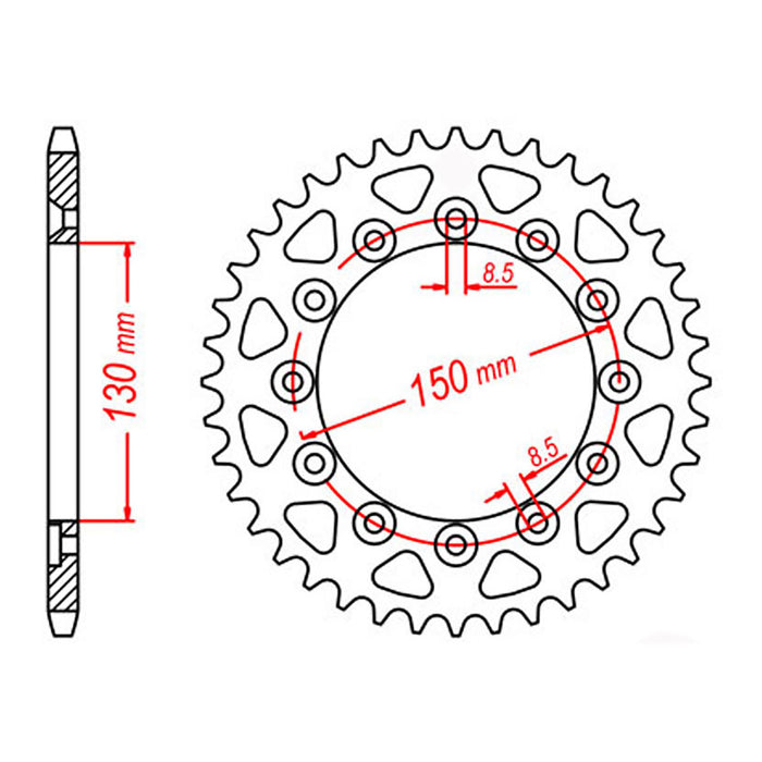 Sprocket Kit Honda XR200 (6 Stud) - 520SO 12/48
