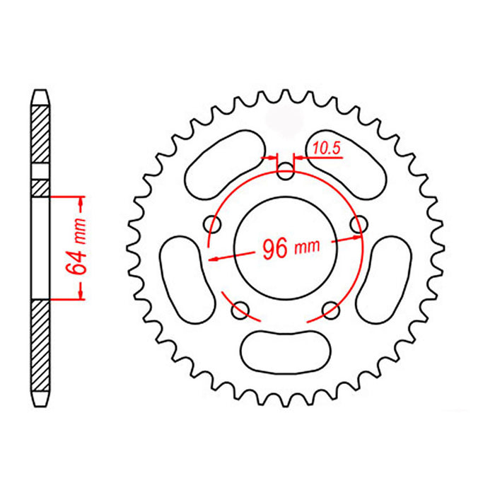 Sprocket Kit Honda XRB200 Brazil- 520H 12/55
