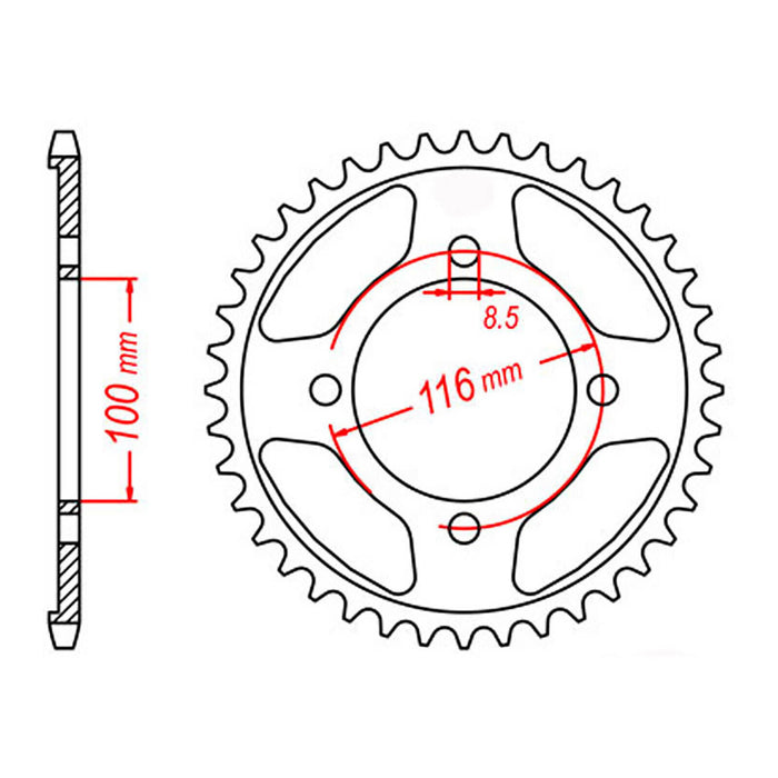 Sprocket Kit Kawasaki KLX140 Small Wheel - 428H 14/50