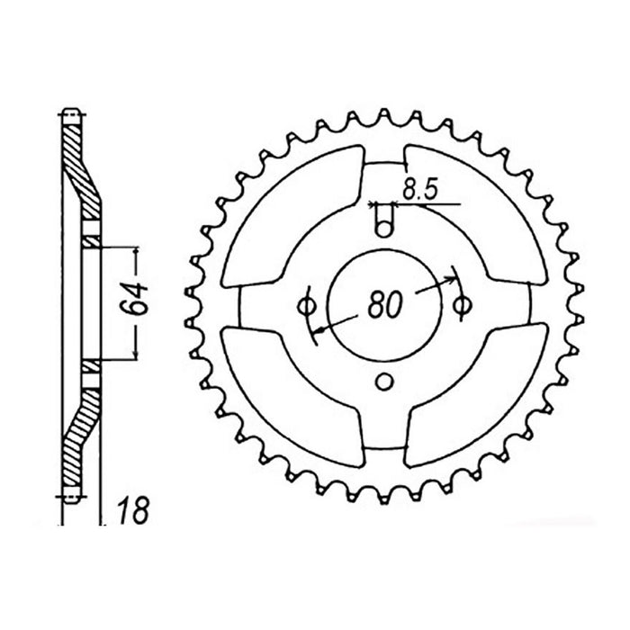 Sprocket Kit Yamaha AG175 - 428H 14/47