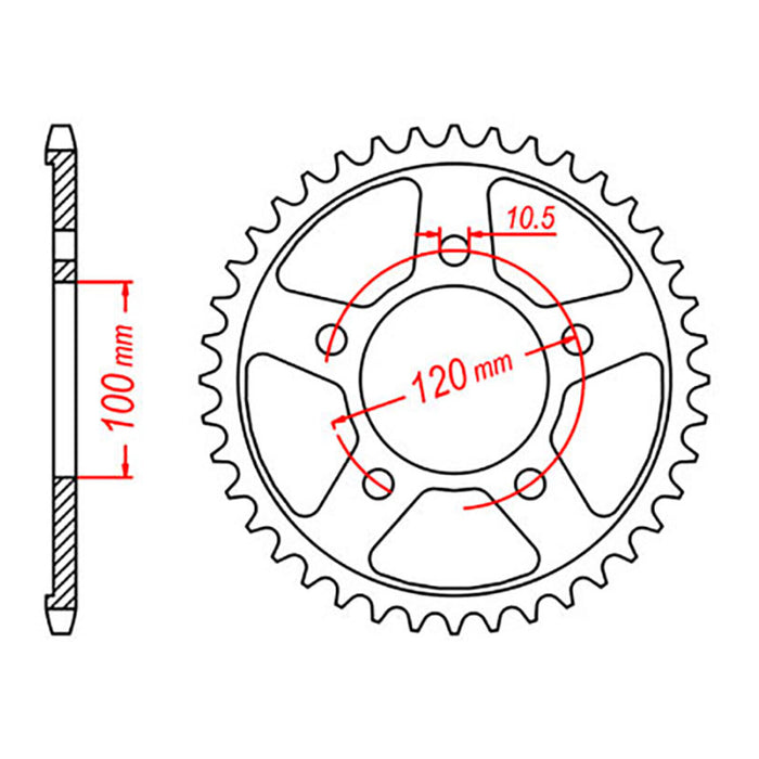 Sprocket Kit Aprilia RSV1000 Mille '98-'03 /Tuono '02-'05 - GB525ZXW 17/