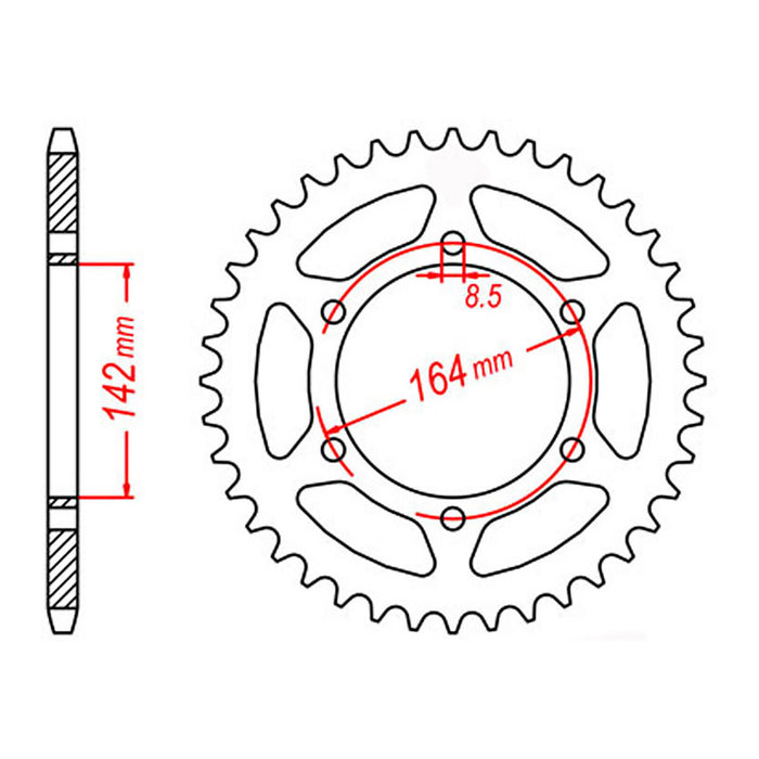 Sprocket Kit Hyosung GT250 /GT250R (9mm front) - 520XRE 14/46
