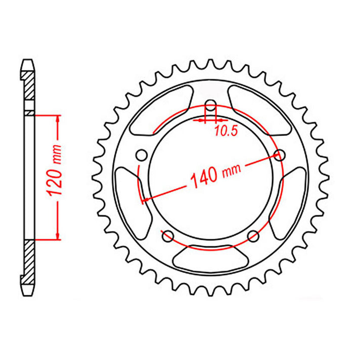Sprocket Kit Suzuki DL1000 V-Strom '06-'12 (recom) - GB525ZXW 17/41