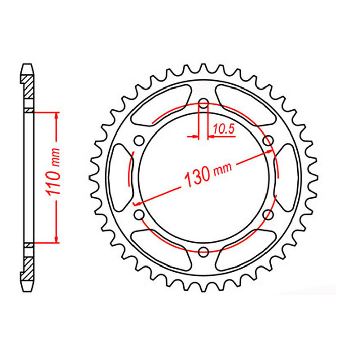 Sprocket Kit Yamaha YZF-R1 '09-'14 (economy) - 530XRE 17/47