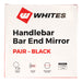 Whites Handlebar Bar End Mirrors Pair - Hinged - Black