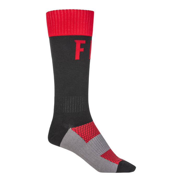 Fly Racing 2022 MX Pro Thin Socks - Red / Black