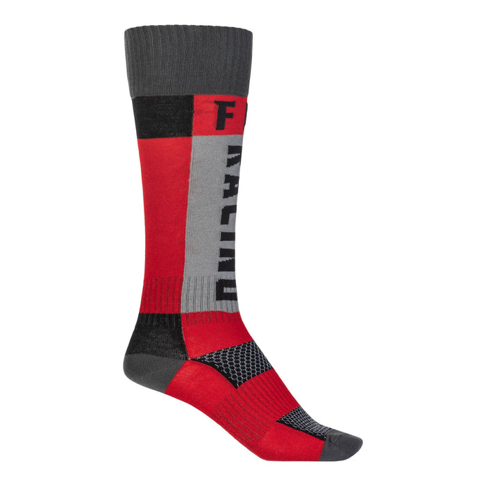 Fly Racing 2022 MX Thick Socks - Red / Grey