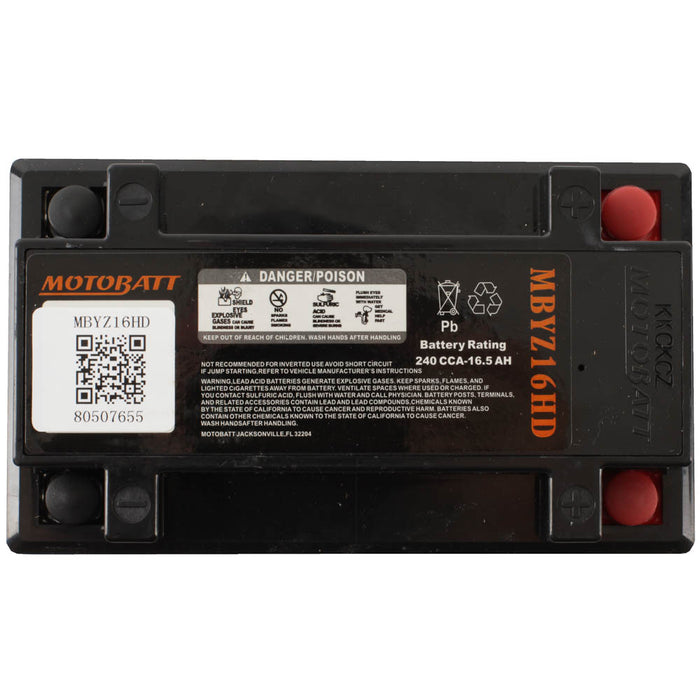Motobatt Battery Quadflex AGM - MBYZ16HD