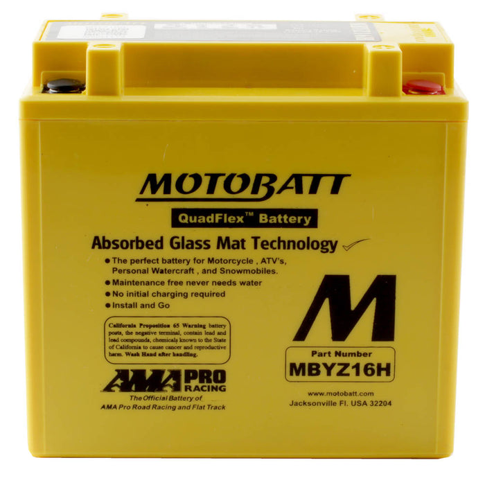 Motobatt Battery Quadflex AGM - MBYZ16-H