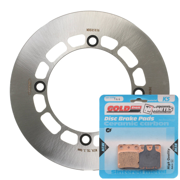 BRAKE DISC & PAD FRONT KIT - SUZ DR200SE TROJAN 95-20