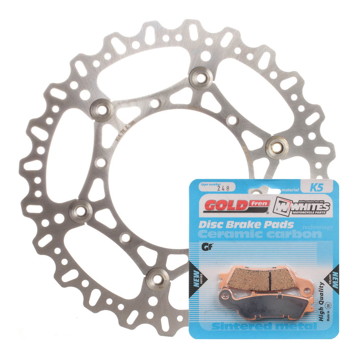 BRAKE DISC & PAD FRONT KIT - YAM YZ250F 16-20 - WAVE