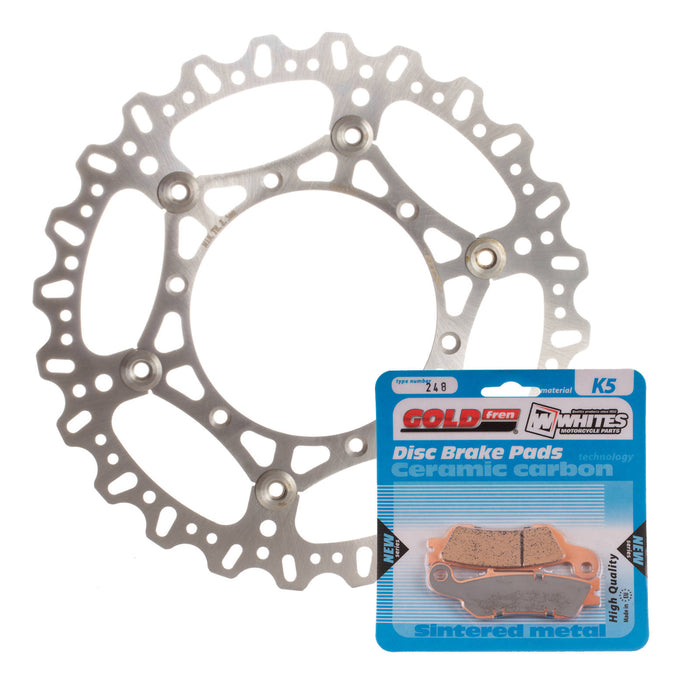 BRAKE DISC & PAD FRONT KIT - YAM WR450F 16-20 - WAVE