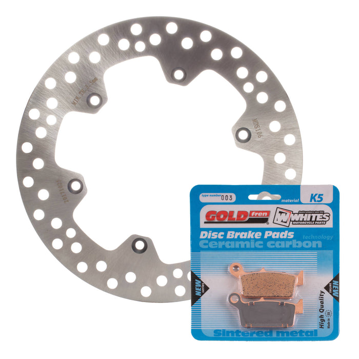 BRAKE DISC & PAD REAR KIT - SUZ DRZ400E 00-20