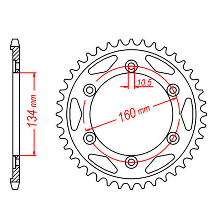 RK 1308 Alloy Rear Sprocket #520