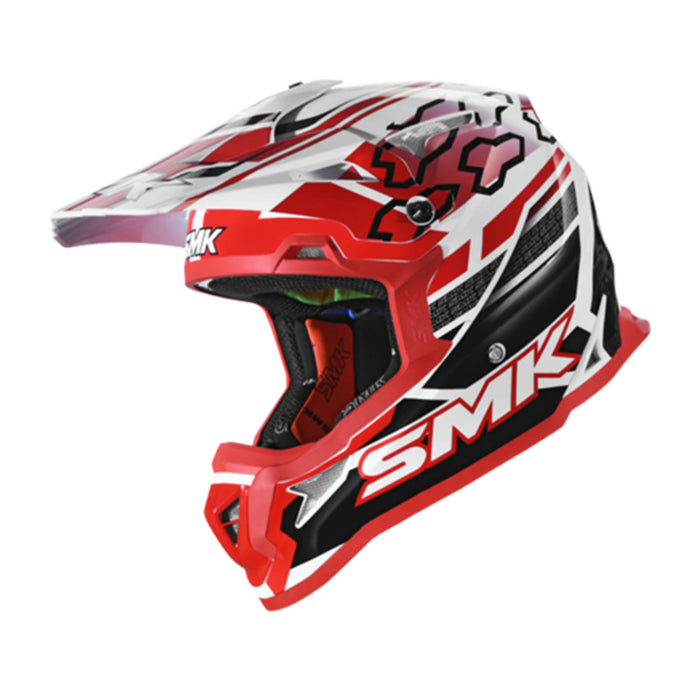 SMK ALLTERRA HELMET - TRIBOU WHITE / BLACK / RED