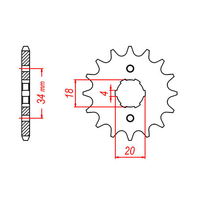 MTX 328 Steel Front Sprocket #520