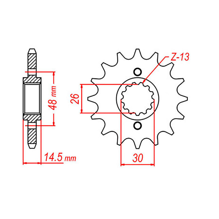 MTX 339 Steel Front Sprocket #530