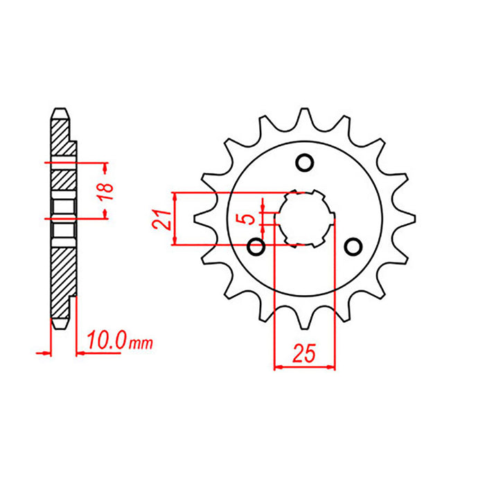 MTX 438 Steel Front Sprocket #520