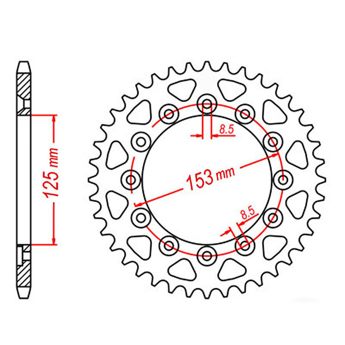 MTX 210 (2) Steel Rear Sprocket #520