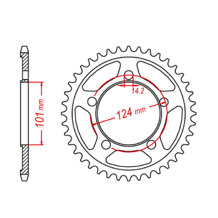 MTX 898 (2) Steel Rear Sprocket #525