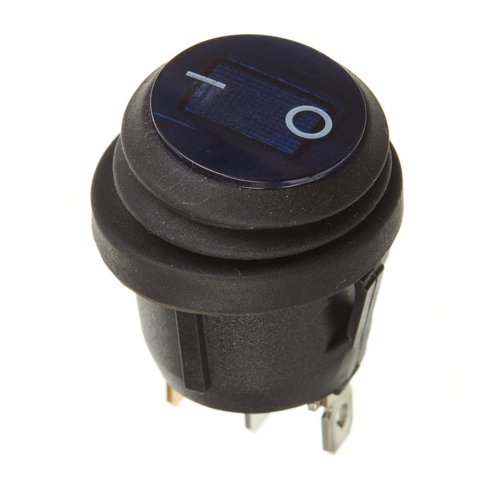 WHITES 12V ROCKER SWITCH ON-OFF BLU WATERPROOF ROUND