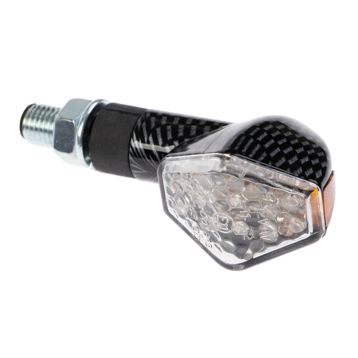 WHITES LED DIAMOND FLASHER CARBON