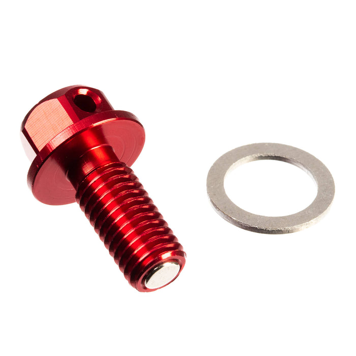 Whites Magnetic Sump Plug M10 x 22 x 1.5 - Red