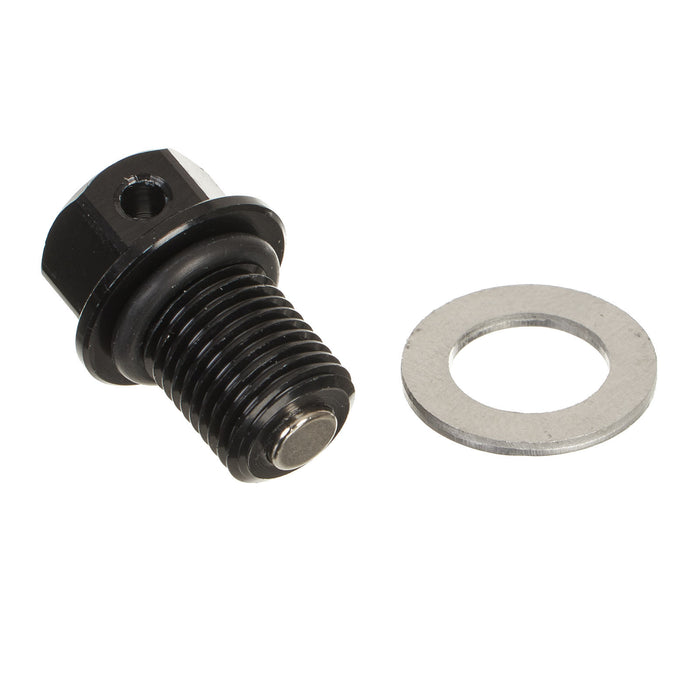 Whites Magnetic Sump Plug M12 x 15 x 1.25 - Black