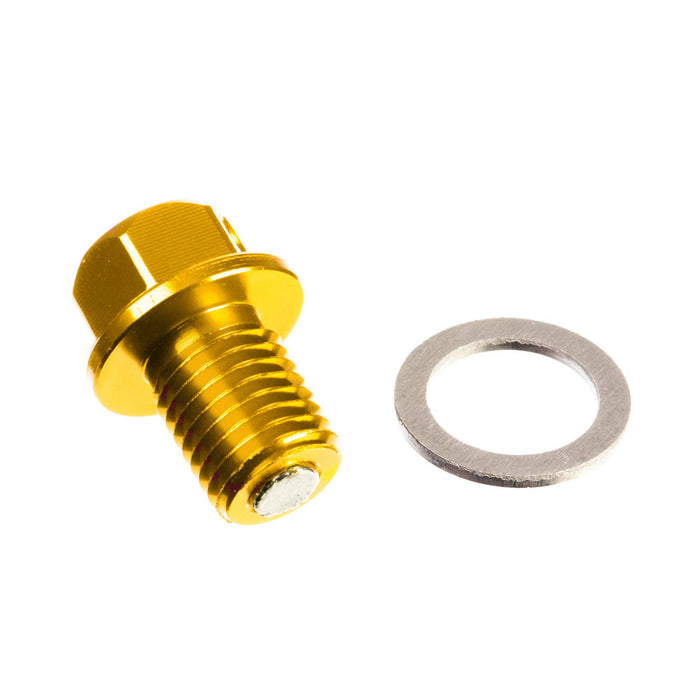 Whites Magnetic Sump Plug M12 x 15 x 1.5 - Gold