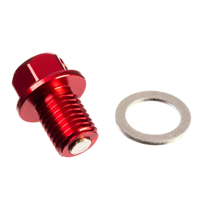 Whites Magnetic Sump Plug M12 x 15 x 1.5 - Red