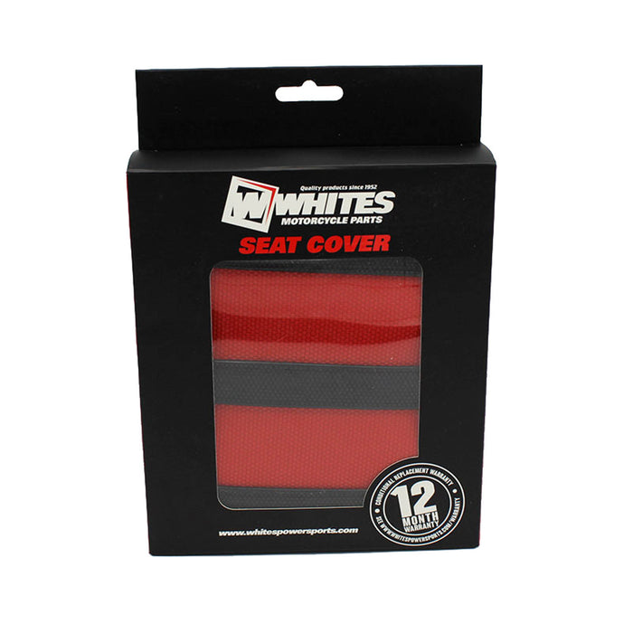 WHITES SEAT COVER RED/BLK SUZ RM85 02-16