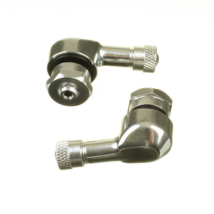 WHITES 90 DEGREE ALLOY VALVES 8.3MM (EURO/YAM) - SIL (PAIR)