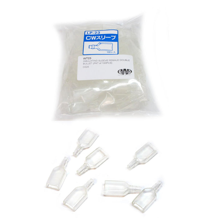 INSULATING SLEEVE FEMALE DOUBLE BULLET (PKT of 100PCS)